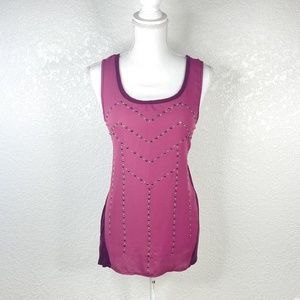 Maurice's Purple  TunicTank Top w/ Silver Studs Size XXL(17-18)